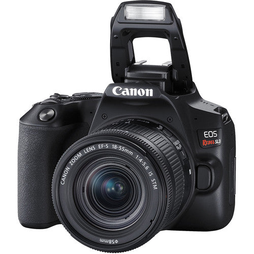 Canon EOS Rebel SL3 Cámara DSLR 4K + Lente EF-S 18-55mm f/4-5.6 IS STM – Kit Completo para Fotografía y Video
