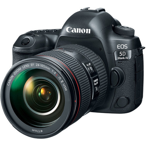 Canon EOS 5D Mark IV DSLR – Cámara Profesional Full Frame de 30.4 MP con Lente EF 24-105mm f/4L IS II USM