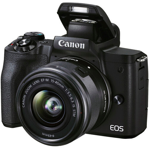 Cámara Canon EOS M50 Mark II Mirrorless Kit 15-45mm IS STM – Sensor de 24.1 MP, Video 4K, Dual Pixel AF y Conectividad para Streaming