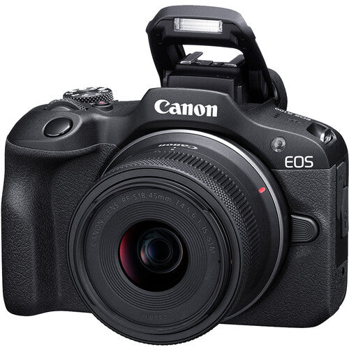 Cámara Canon EOS R100 Mirrorless – Sensor APS-C de 24.1 MP, Video 4K y Lente RF-S 18-45mm f/4.5-6.3 IS STM
