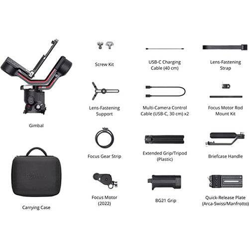 Estabilizador DJI RS 3 Combo – Gimbal Profesional para Cámaras Mirrorless con Bloqueo Automático y Pantalla OLED