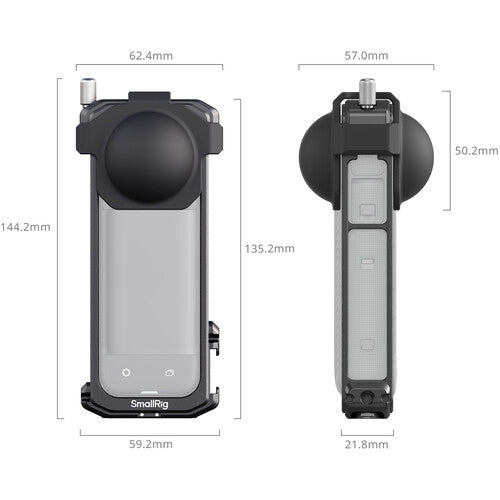 Marco Protector de Metal SmallRig para Insta360 X4 | Jaula de Aluminio Premium