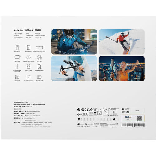 Cámara Insta360 X5 Essentials Bundle - Video 8K - Combo con Invisible Selfie Stick y Protectores de Lente