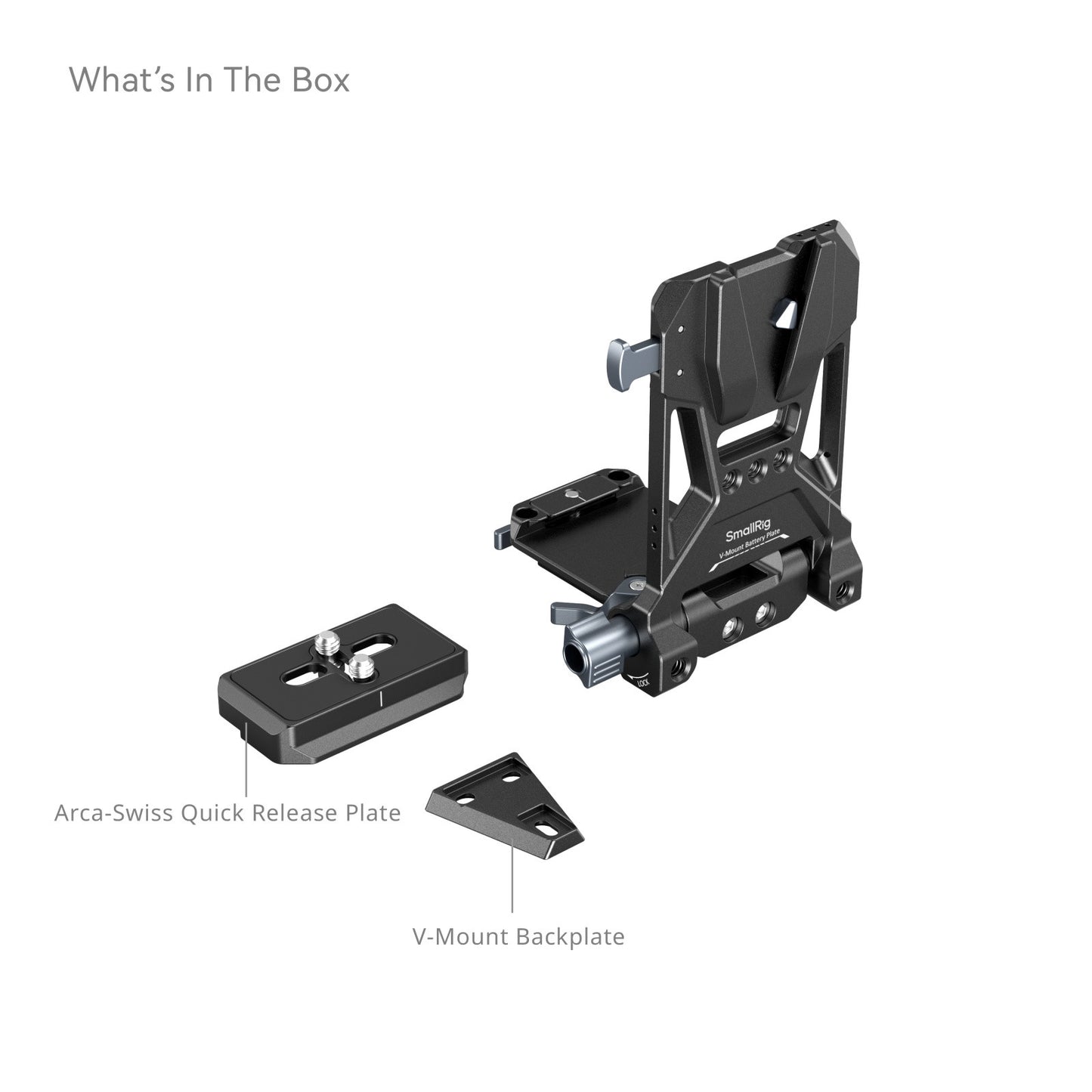 Placa de Montaje de Batería SmallRig V Mount con Abrazadera para Trípode