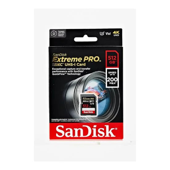 SanDisk MEMORIA SD EXTREME PRO 512GB + Combo (Accesorios)