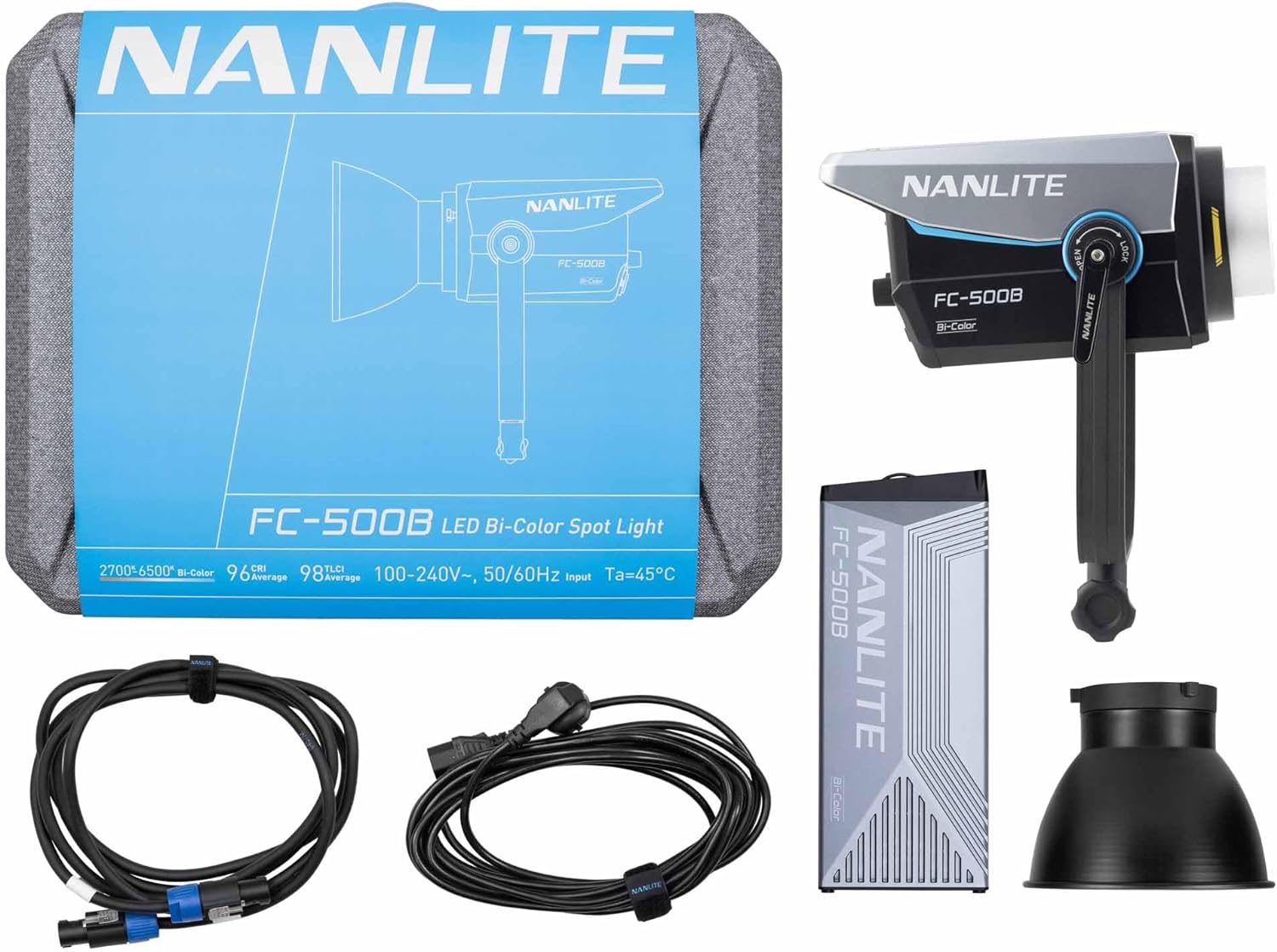 Nanlite FC-500B – Iluminador LED Bi-color de 520W Profesional con