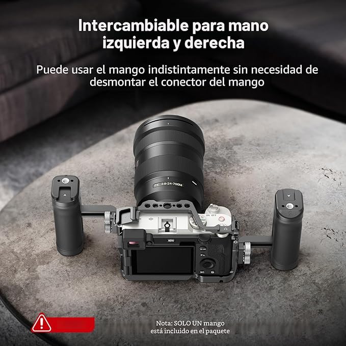 Mango Lateral Mini y Ligero SmallRig 4755 | Empuñadura Ergonómica para Jaulas
