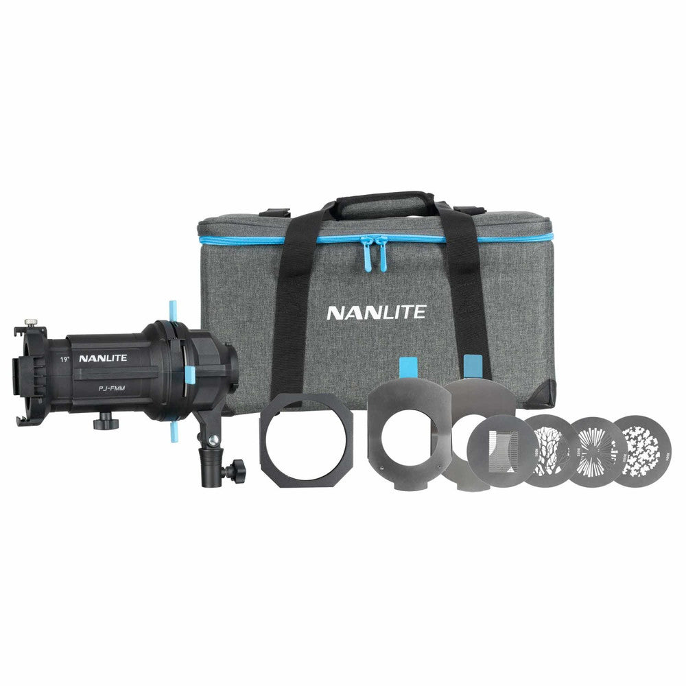 Nanlite PJ-BM-19 Projection Attachment – Accesorio de Proyección Profesional para Forza 500 y Luces Bowens