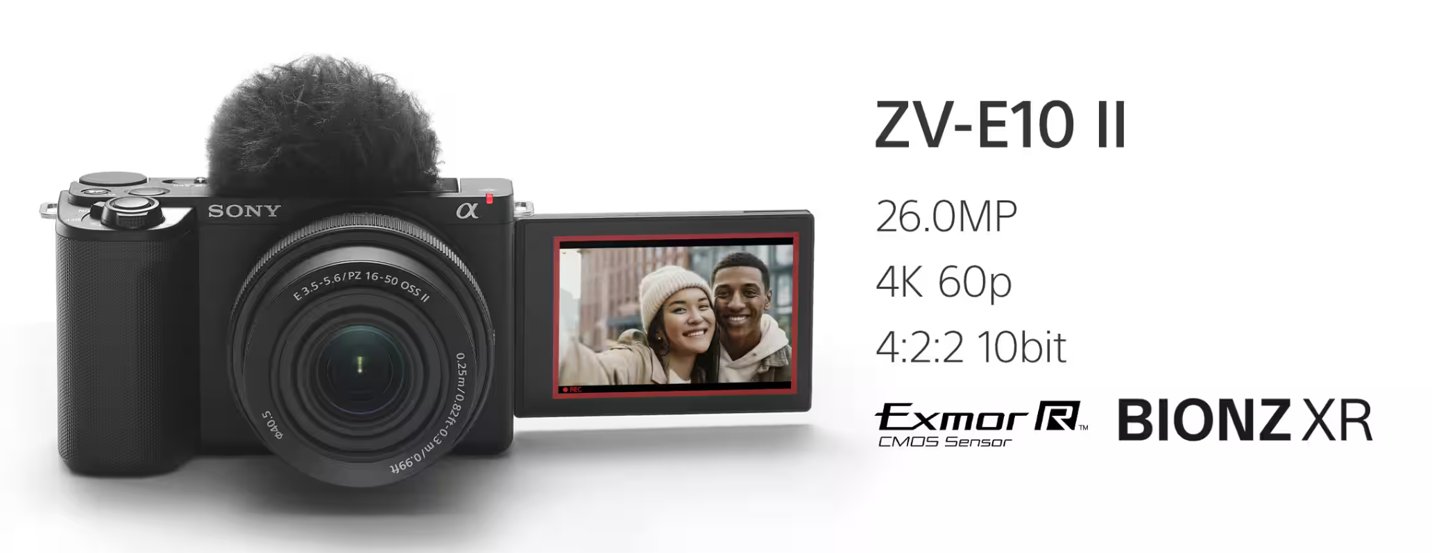 Sony ZV-E10 II Kit con Lente 16-50mm f/3.5-5.6 OSS II – Cámara Mirrorless Profesional para Vlogging y Streaming 4K