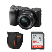 Sony A6400 Kit 16-50mm + Memoria 64GB clase 10 + Estuche