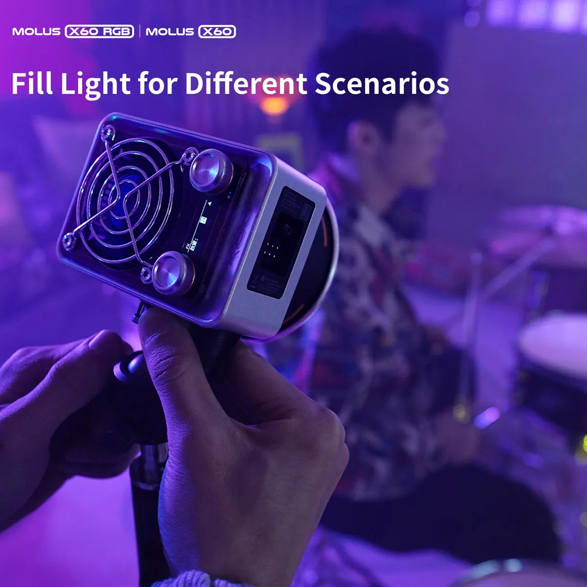 Zhiyun Molus X60 RGB Combo – Luz COB Profesional de 60W con Tecnología DynaVort y Full Color