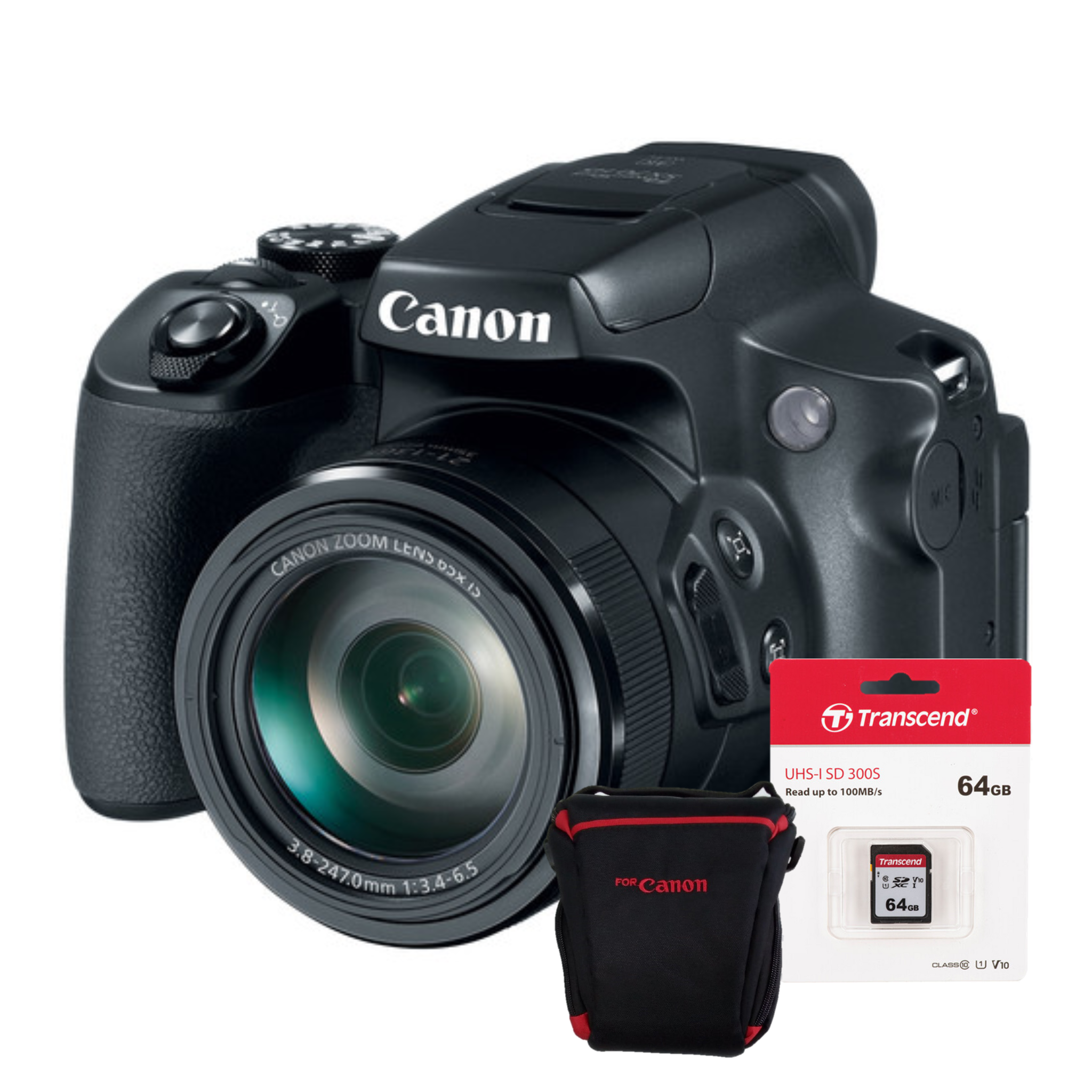 Combo Cámara PowerShot SX70HS + Memoria 64GB + Estuche