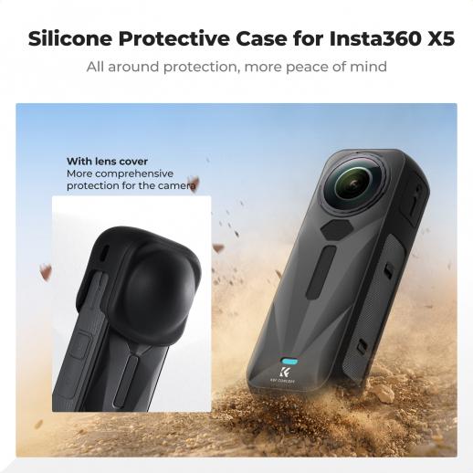 Funda Protectora de Silicona K y F Concept para Insta360 X5 | Carcasa Antigolpes