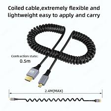 Cable HDMI a Micro HDMI con Rosca – 2.4 Metros | Transmisión 4K Estable y Segura