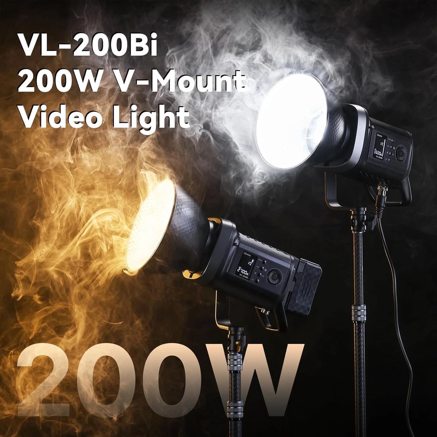 Foco LED COB Ulanzi VL-200Bi Bi-Color de 200W + Adaptador (Montura Bowens)