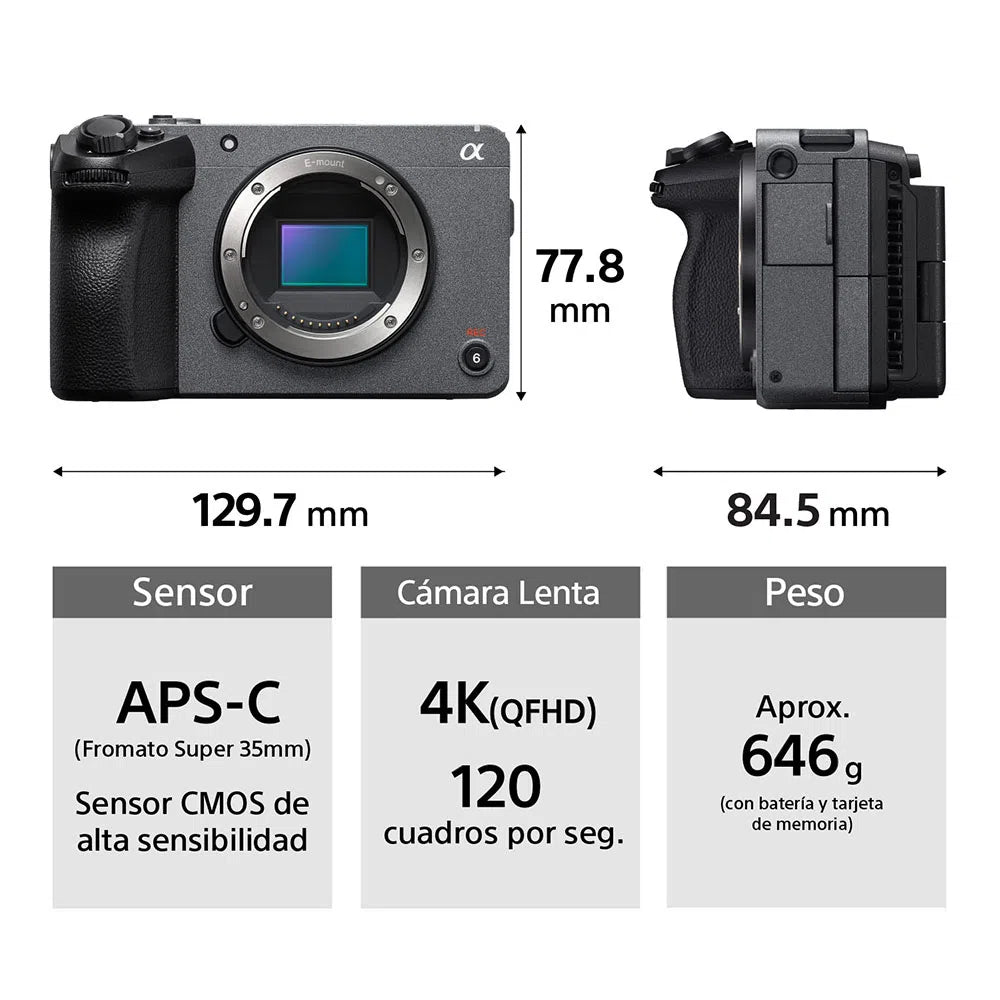 Camara Cinema Line compacta FX30 + XLR