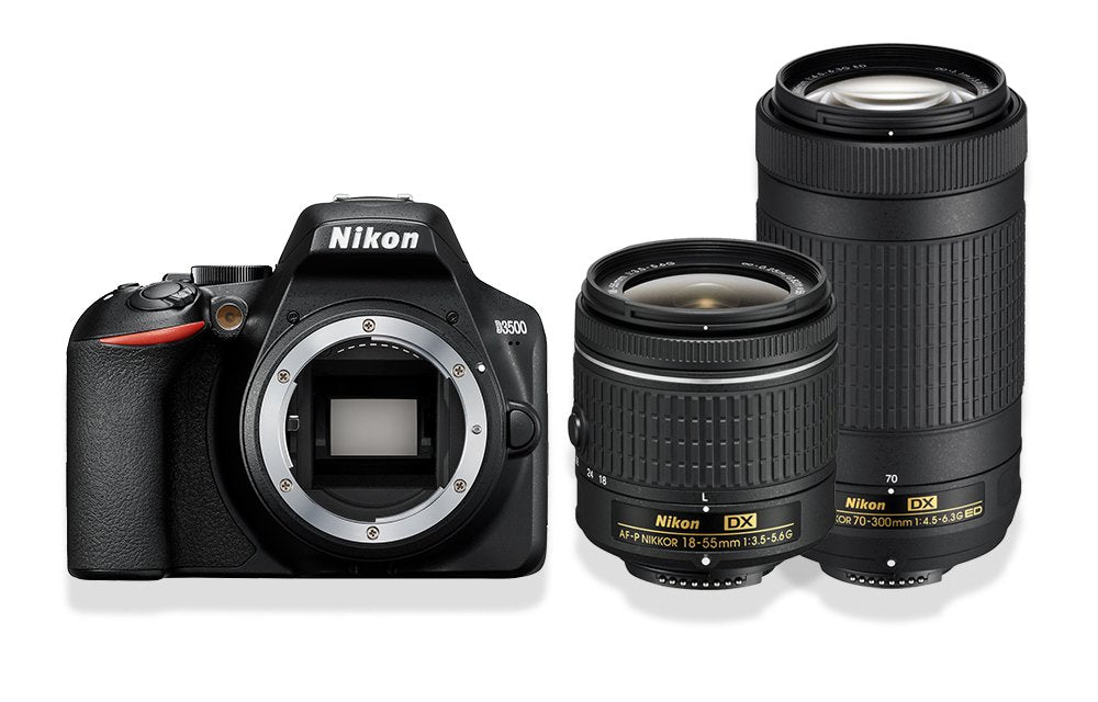 Cámara Nikon D3500 Kit lentes 18-55 70-300 Lente Nitidez y