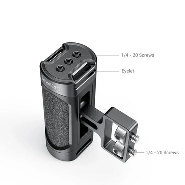 Mini Mango Lateral SmallRig con Doble Montaje de Tornillo 1/4" – Agarre Ergonómico para Jaulas de Cámara