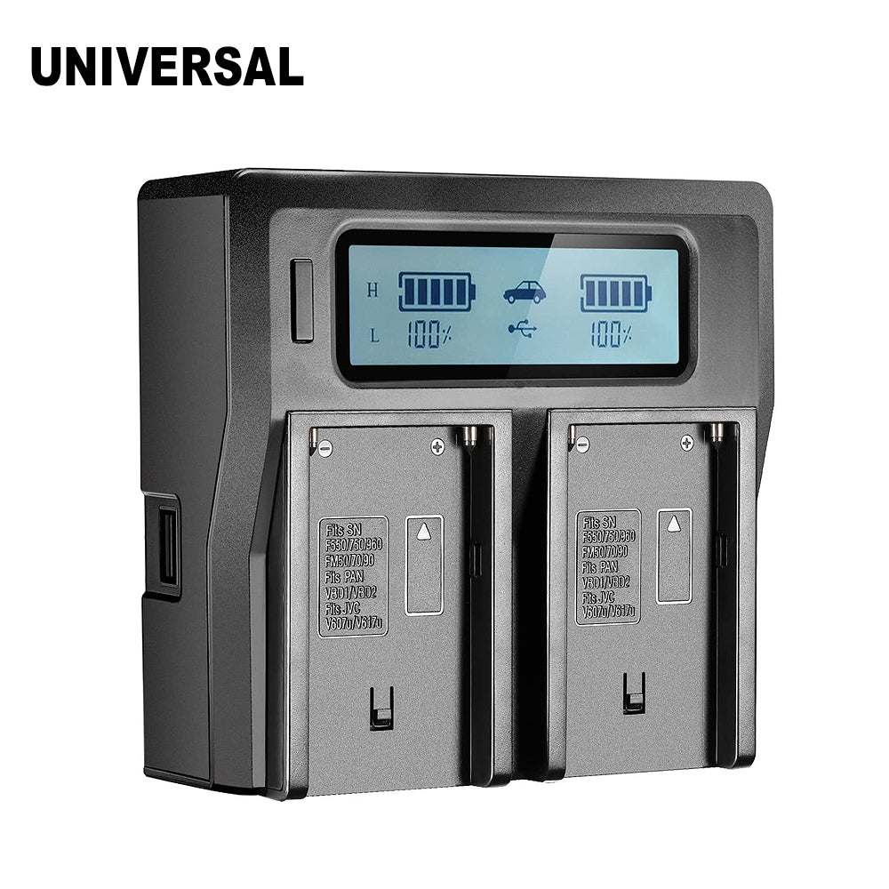 Cargador Dual Digital de Baterías