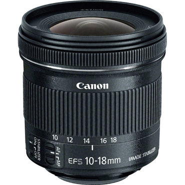 Lente Canon EF-S 10-18mm f/4.5-5.6 IS STM – Objetivo Ultra Gran Angular con Estabilizador de Imagen y Motor Silencioso para Cámaras APS-C