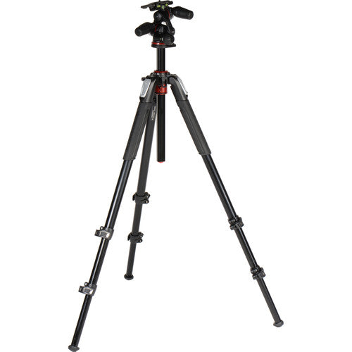 Manfrotto MK055XPRO3-3W – Trípode Profesional de Aluminio con Cabezal de 3 Vías y Columna de 90 Grados
