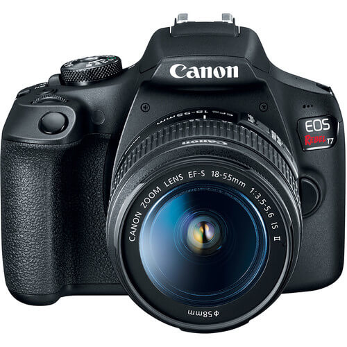 Cámara Canon EOS T7 con lente 18-55