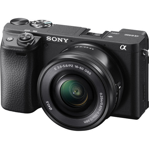 Combo Cámara Sony Alpha A6400 Kit lente 16-50mm + Memoria 64GB + Estuche
