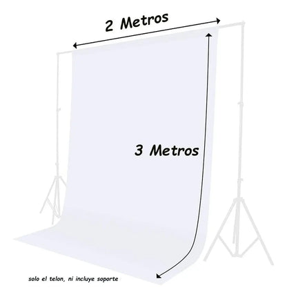 Telon Fondo Foto Estudio Fotografia Video De 2 X 3 Metros Color Blanco - verde - negro