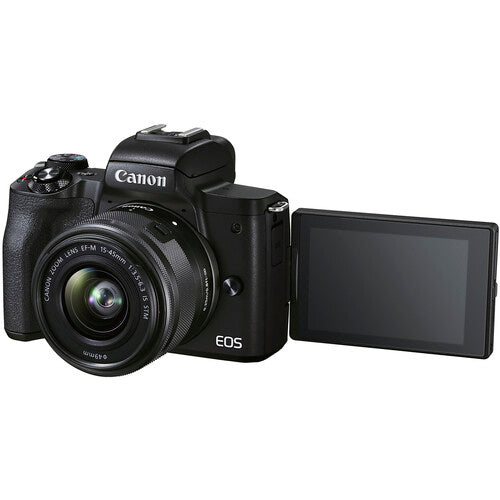 Combo Cámara Canon EOS M50 Mark II Kit 15-45 + Memoria 64GB + Estuche