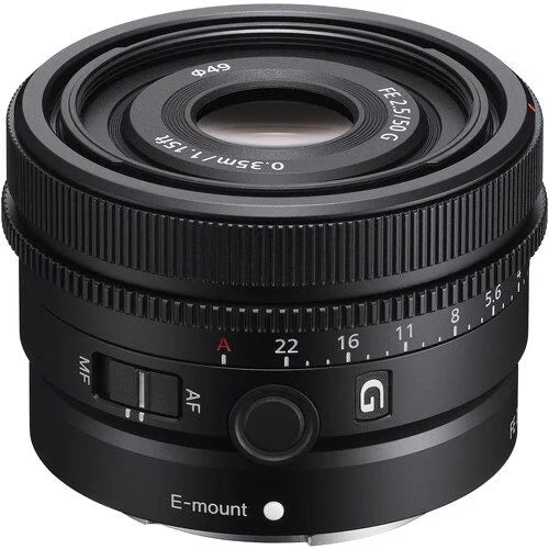 Lente Sony FE 50mm f/2.5 G – Objetivo Fijo Compacto Serie G de Alta Resolución, Enfoque Rápido y Construcción de Aluminio