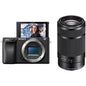 Cámara Sony Alpha a6400 Mirrorless Kit Doble Lente 16-50mm + 55-210mm – Enfoque Ultra Rápido