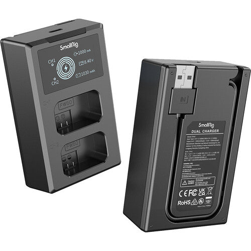 Cargador doble con 2 baterías SmallRig NP-FW50