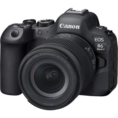 Cámara Canon EOS R6 Mark II Mirrorless Full Frame Kit RF 24-105mm f/4-7.1 IS STM – Sensor de 24.2 MP, Video 4K 60p, 40 fps y Enfoque con IA