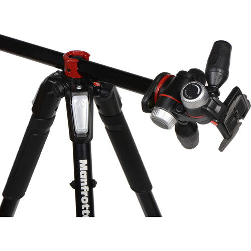 Manfrotto MK055XPRO3-3W – Trípode Profesional de Aluminio con Cabezal de 3 Vías y Columna de 90 Grados