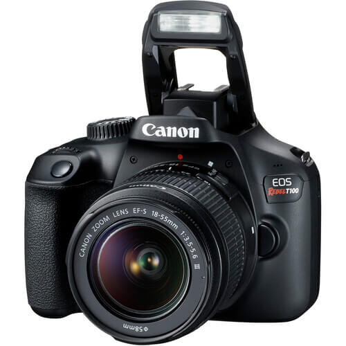 Cámara Canon T100 kit 18-55