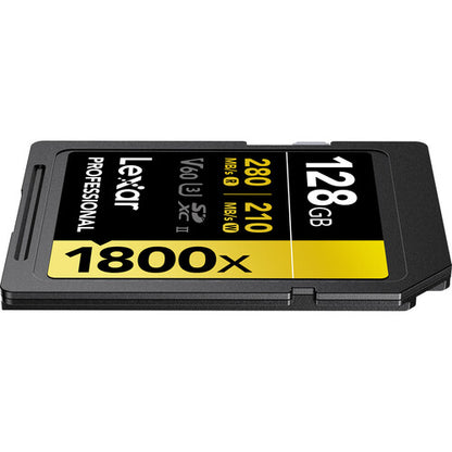 Lexar 128GB Professional 1800x UHS-II SDXC Memory Card
