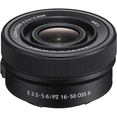 Lente Sony E PZ 16-50mm f/3.5-5.6 OSS II – Zoom Retráctil Motorizado Compacto con Estabilizador Óptico para Montura E (APS-C)