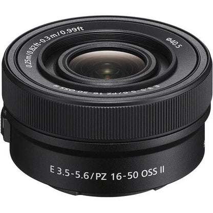 Lente Sony E PZ 16-50mm f/3.5-5.6 OSS II – Zoom Retráctil Motorizado Compacto con Estabilizador Óptico para Montura E (APS-C)