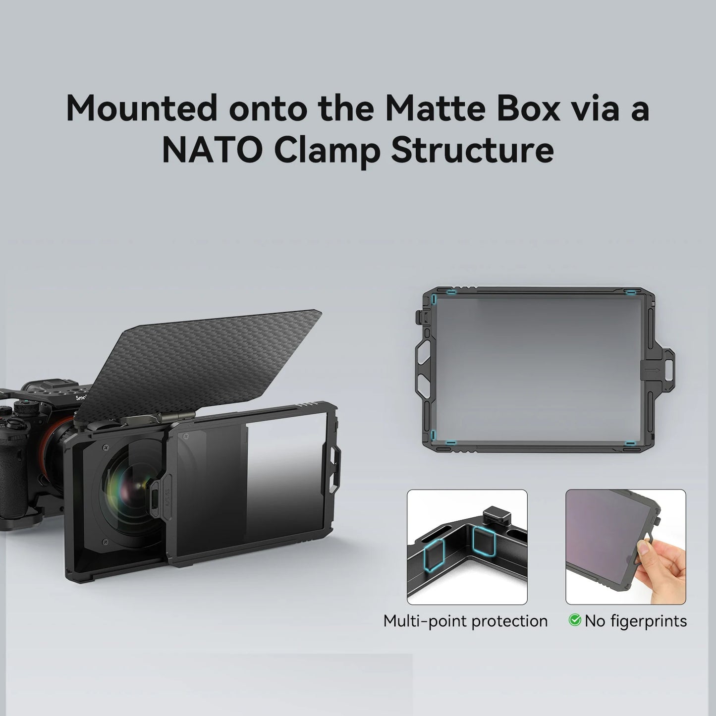 Mini Matte Box Lite - Sistema de Control de Luz y Soporte de Filtros para Video Profesional