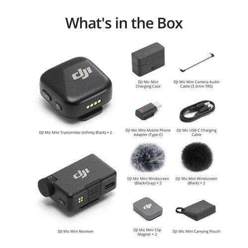Dji Mic Mini (2 TX + 1 RX + estuche de carga)