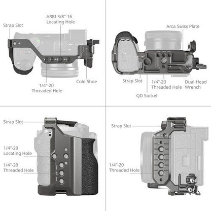 Kit de Jaula de Protección de Liberación Rápida HawkLock SmallRig 5060 para Sony Alpha 6700 | Armazón de Cine Profesional de Alta Velocidad
