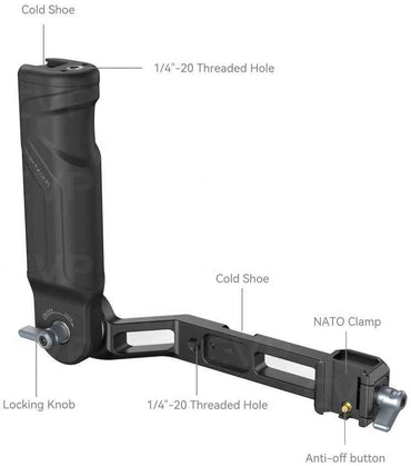 Mango Tipo Sling SmallRig para Estabilizadores DJI RS | Empuñadura Ergonómica de Bajo Ángulo