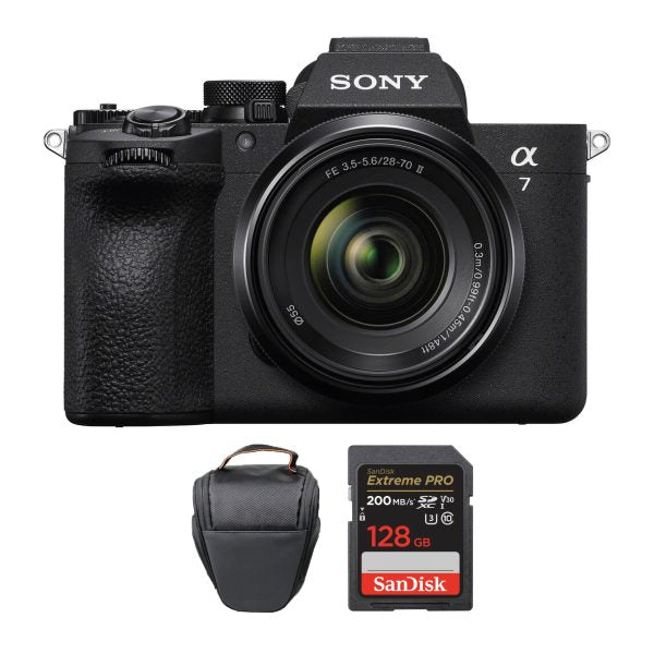 Sony a7V 4K Cámara Mirrorless Con Lente 28-70mm II + Memoria 128Gb de 200Mb/s + Bolso