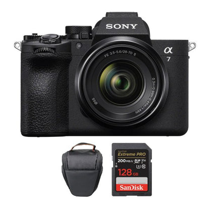Sony a7V 4K Cámara Mirrorless Con Lente 28-70mm II + Memoria 128Gb de 200Mb/s + Bolso