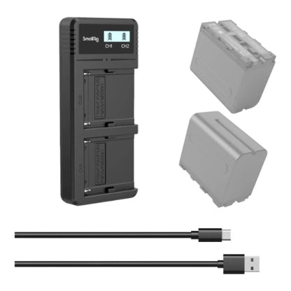 Cargador Dual Inteligente para Baterías Serie Sony NP F | Estación de Carga Rápida con Pantalla LCD