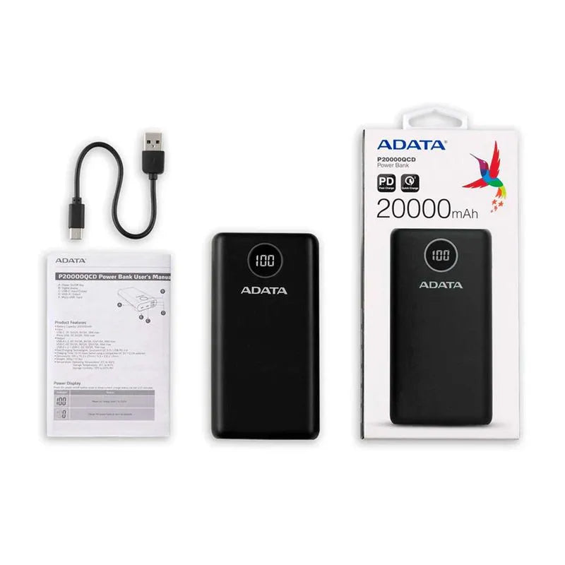 Adata P20000qcd Power Bank 20000mah