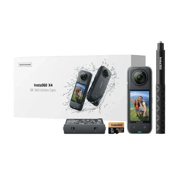 Insta360 X4 Bundle Profesional – Cámara de Acción 8K 360° con Accesorios Esenciales