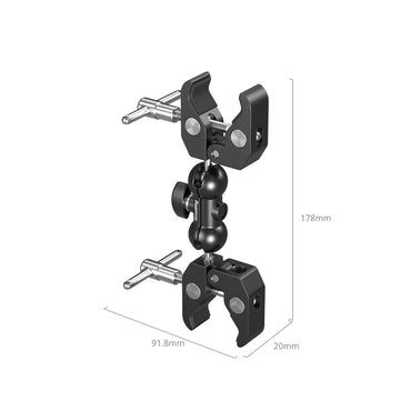 Doble Pinza Tipo Cangrejo de Alta Resistencia SmallRig 5331 | Soporte de Montaje Articulado Universal