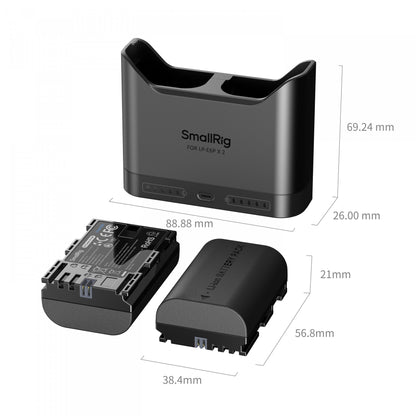 Kit de Baterías y Cargador SmallRig LP E6P para Cámaras Canon | Energía Profesional de Alto Rendimiento