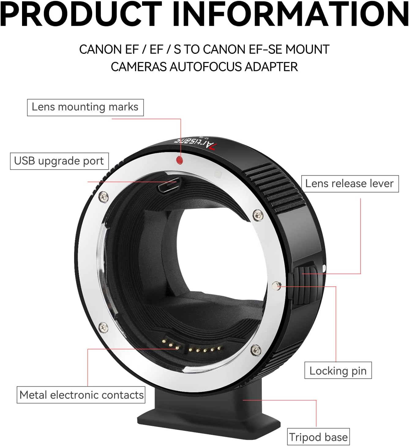 7artisans EF-SE - Adaptador de lente de enfoque automático